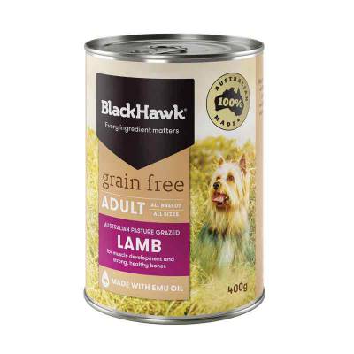Makanan Anjing Black Hawk Adult Grain Free Lamb 400 gram