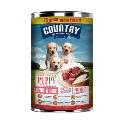 Makanan Anjing Country Puppy Lamb & Rice Can 400gr