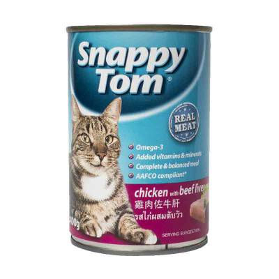 Makanan Kucing Snappy Tom Chicken With Beef Liver 400 gram