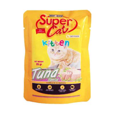 Makanan Anak Kucing Supercat Kitten Tuna Special Pouch 