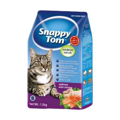 Makanan Kucing Snappy Tom Salmon with Chicken Dry Food 8 Kg