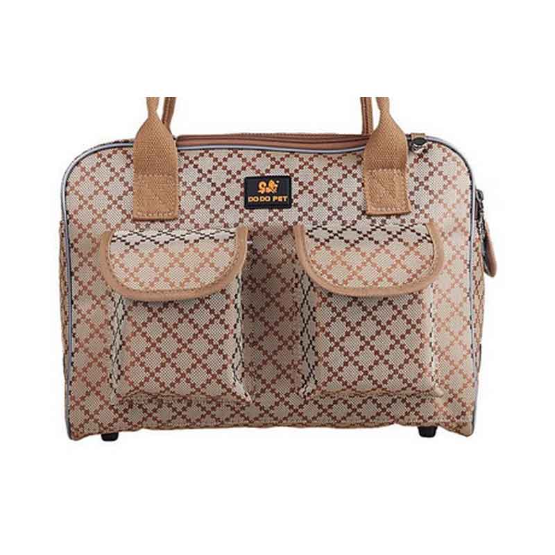 Tas Hewan Peliharaan Do Do Pet Carrier Brown Motif M