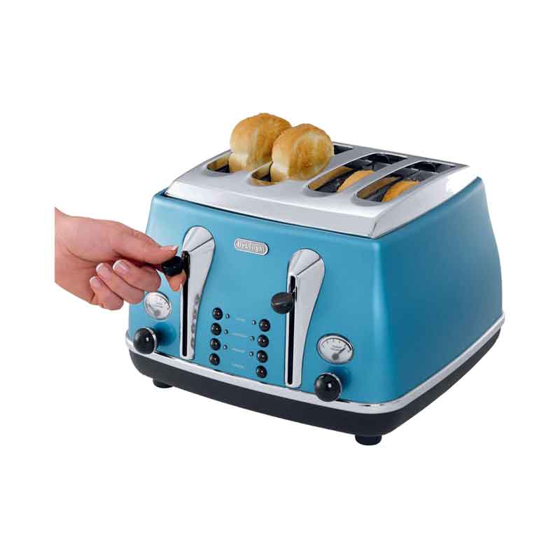  Alat Pemanggang Roti/Toaster Model CTO4003 B DeLonghi