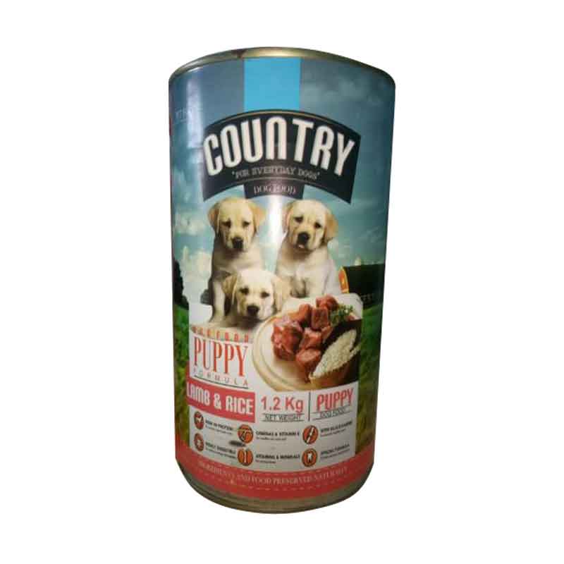 Makanan Anjing Country Puppy Lamb & Rice Can 1200gr