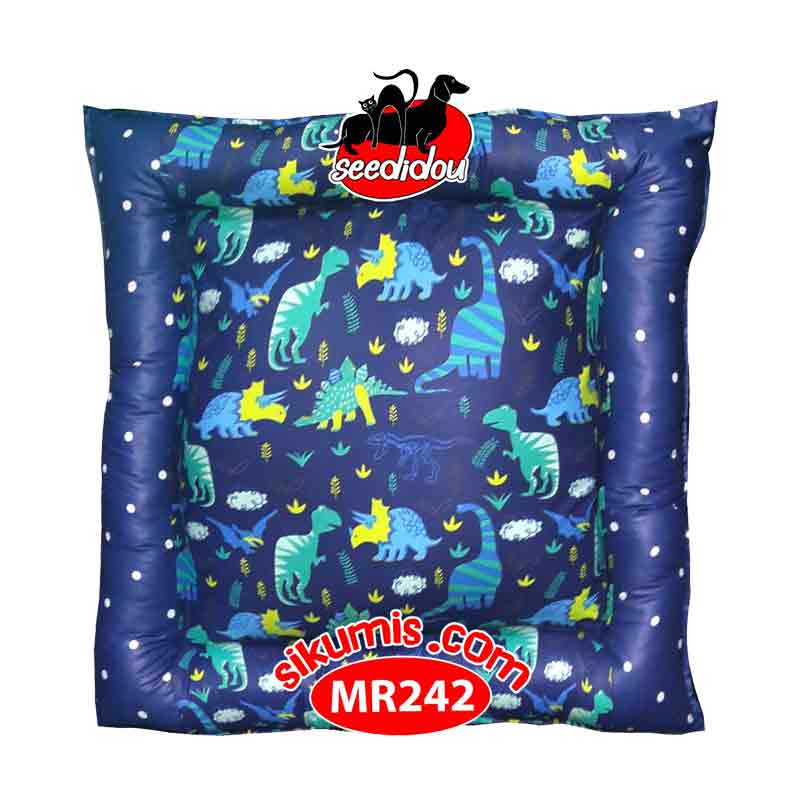 Kasur Anjing M 75X75CM Motif MR242 Dino Land Pet Bed